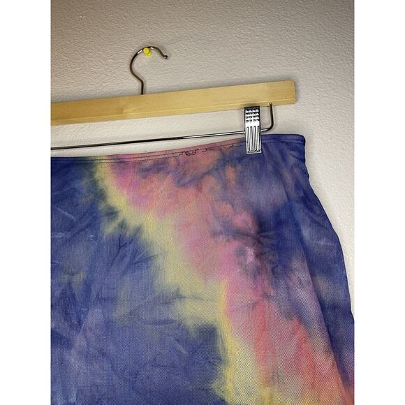 RUE 21 Size Large Womens Y2K Tie Dye Mini Skirt 90’s Style - Picture 4 of 4